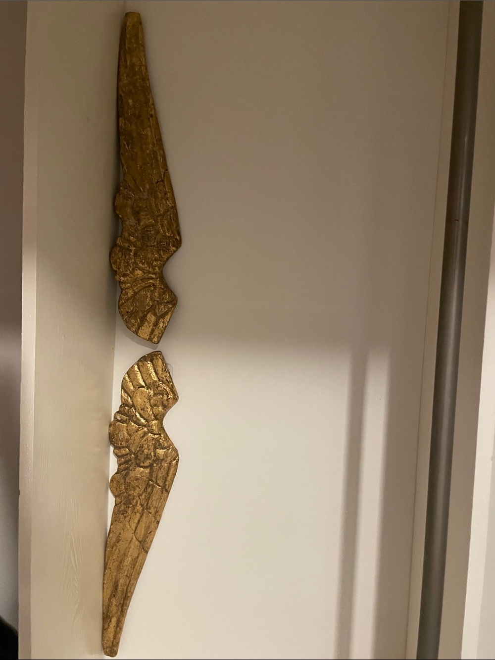Gold Decorative Wing Art - Elegant Home Accent